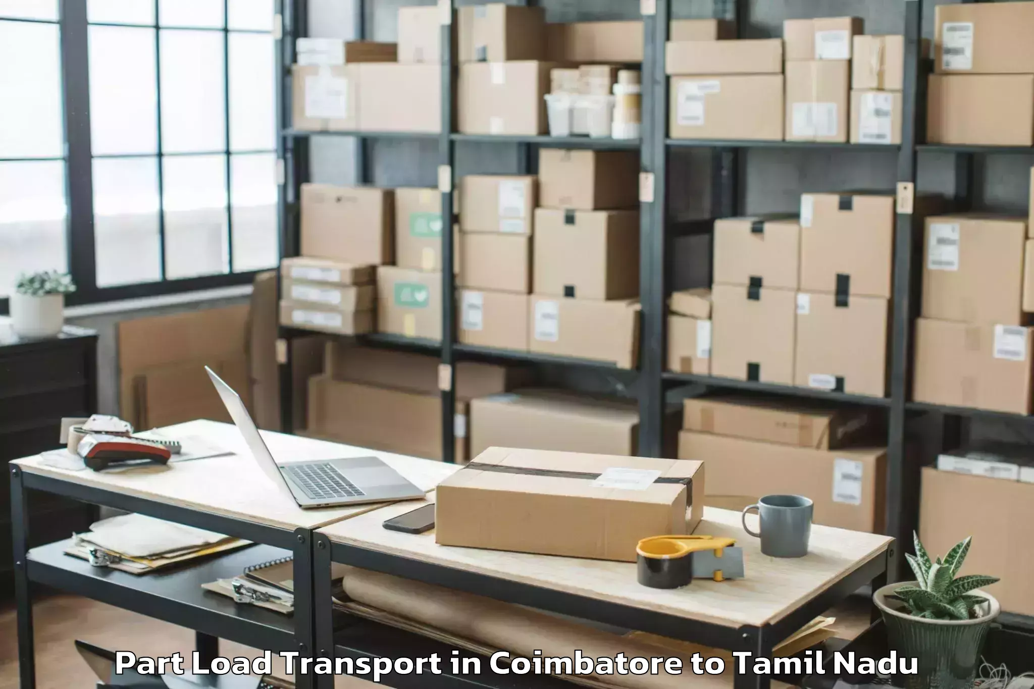 Book Coimbatore to Salem Airport Sxv Part Load Transport